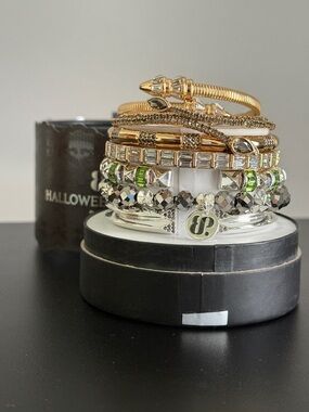 Bomb Party Halloween Stacks Gold and Silver Bracelet Mix